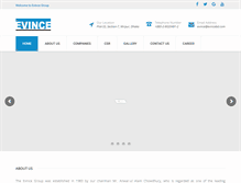 Tablet Screenshot of evincegroup.com